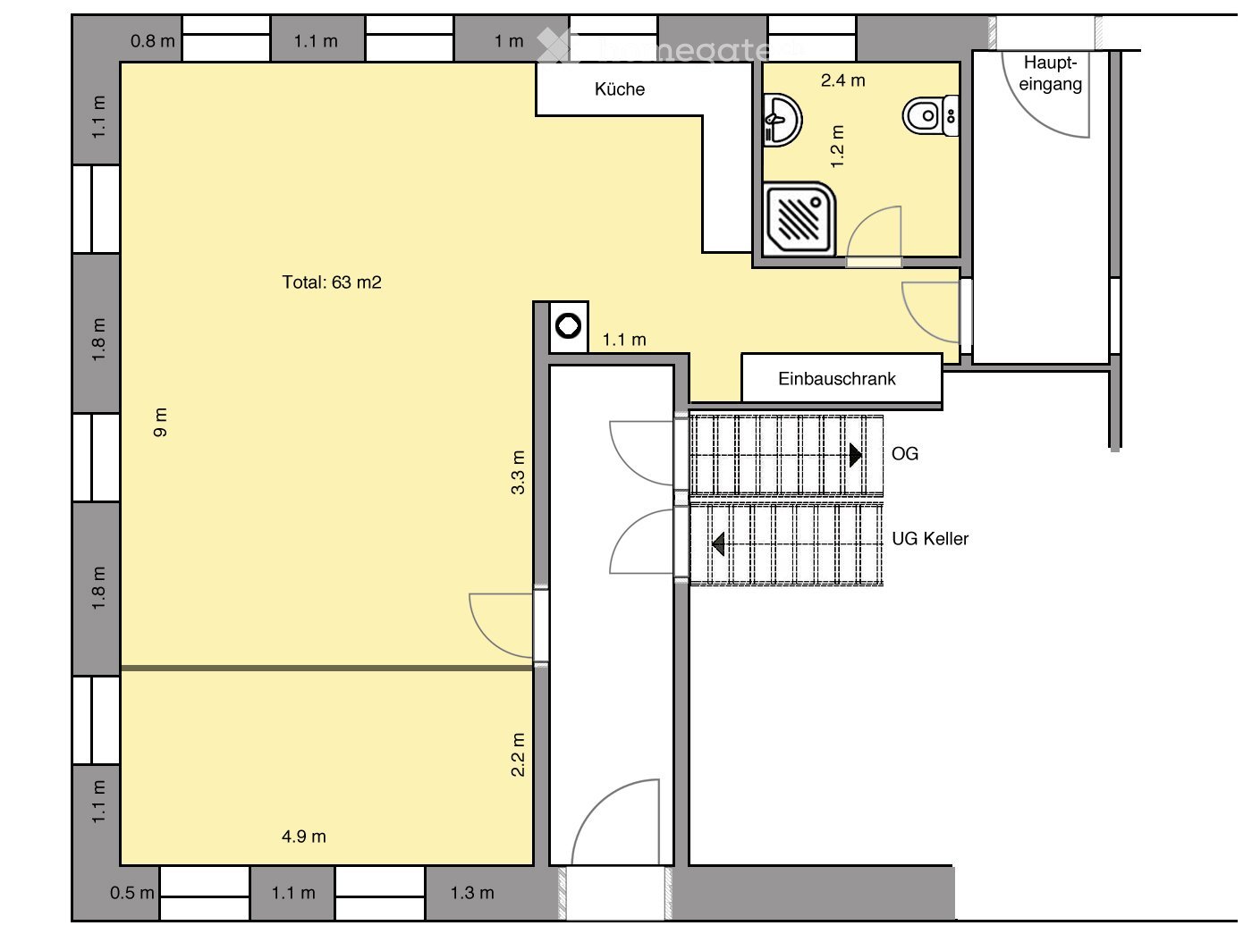 2 rooms apartment, Foto 5 von 5