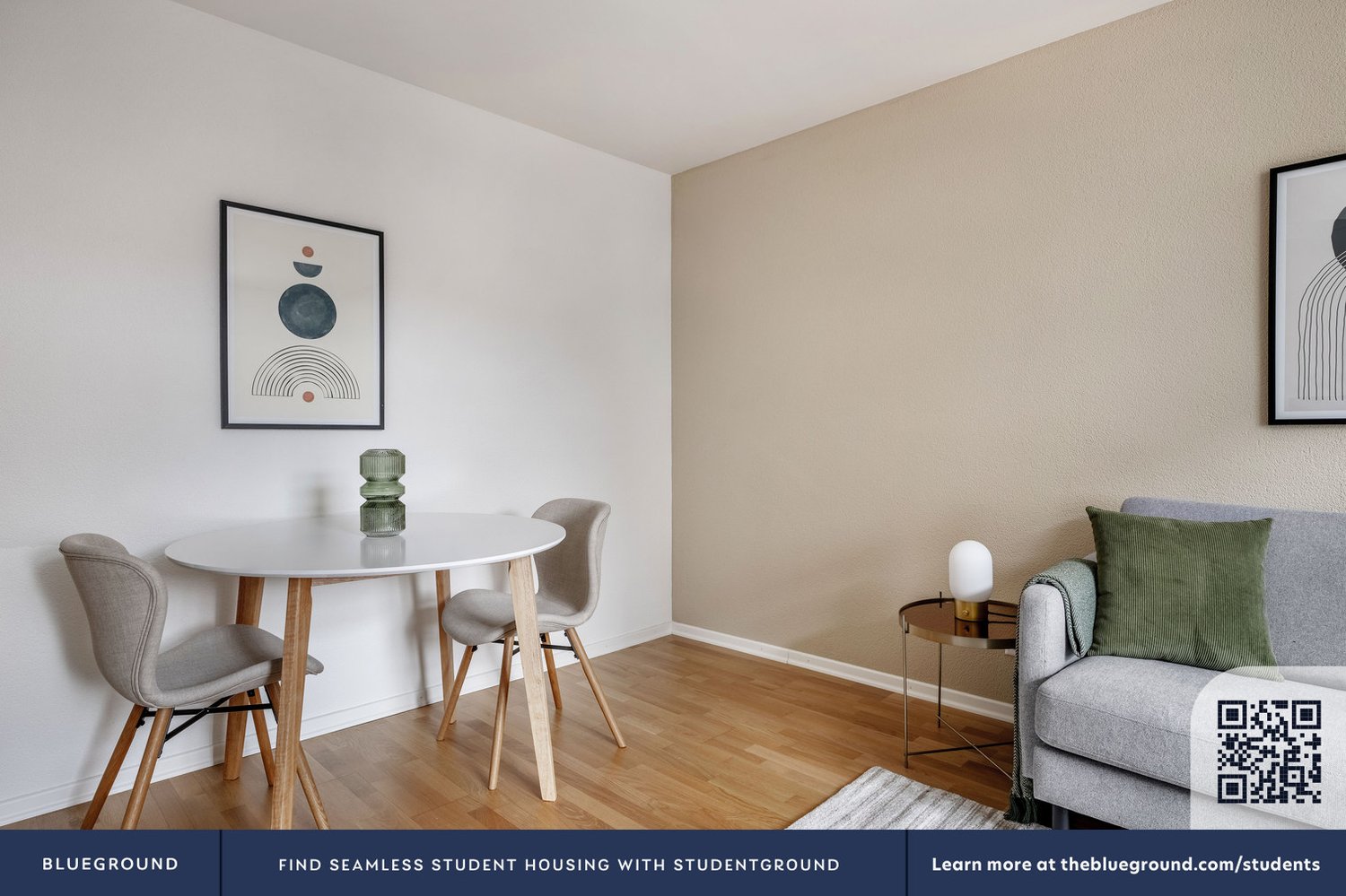2 ½ rooms furnished flat