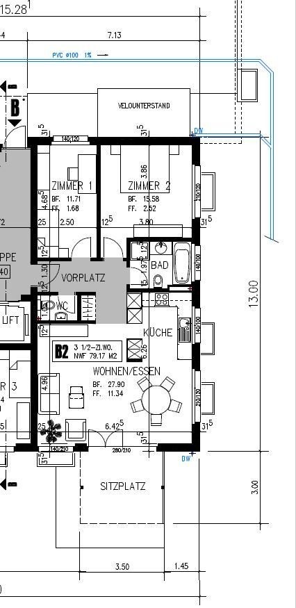 3 ½ pièces appartement