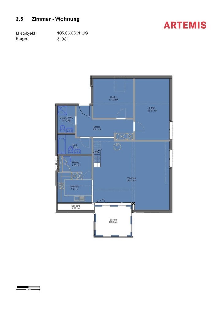 3 ½ rooms roof flat, photo 3 of 10