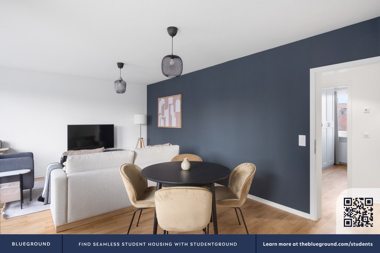 3 ½ rooms furnished flat