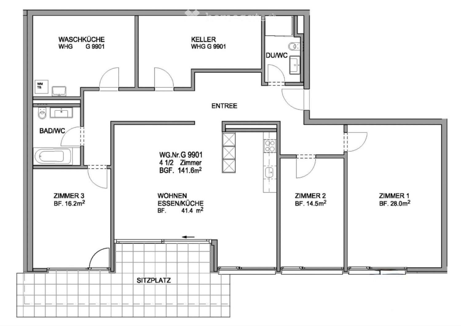 4 rooms apartment, photo 2 of 2