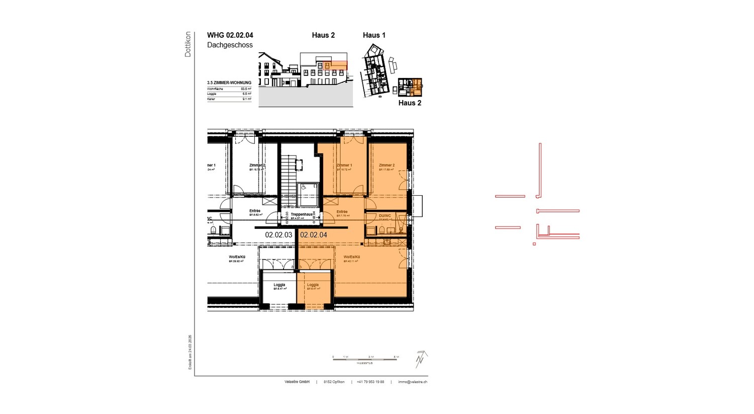 3 ½ pièces appartement