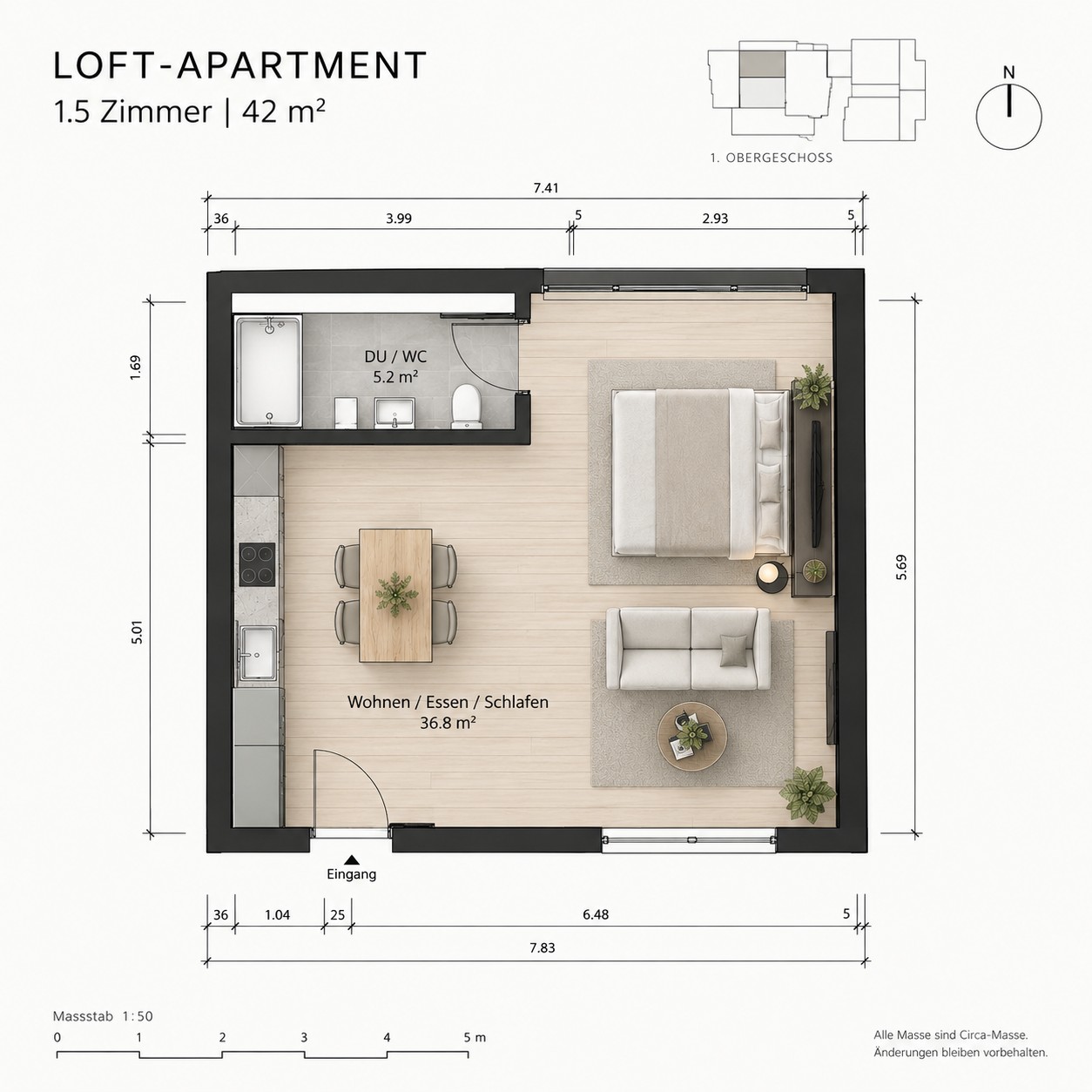 1 ½ rooms apartment, photo 6 of 6