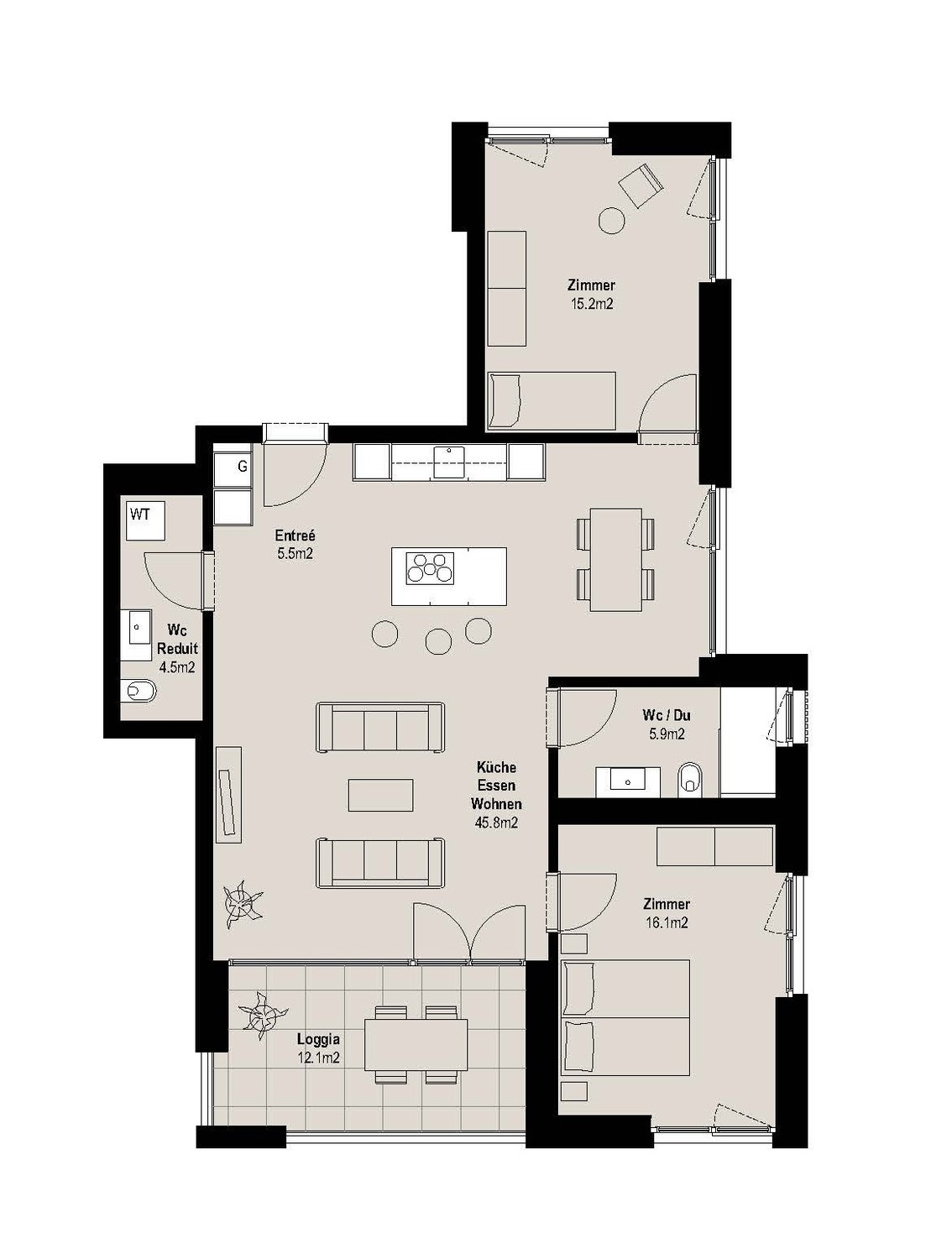 3 ½ rooms apartment, photo 2 of 3