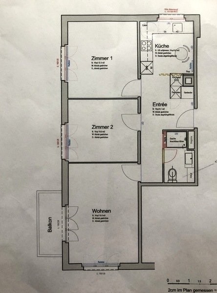 3 rooms furnished flat