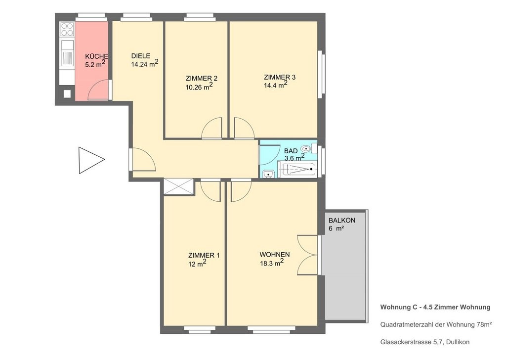 2 ½ rooms apartment