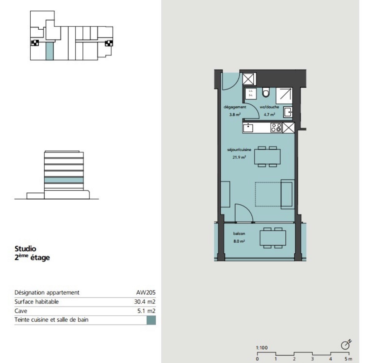 2 ½ rooms apartment