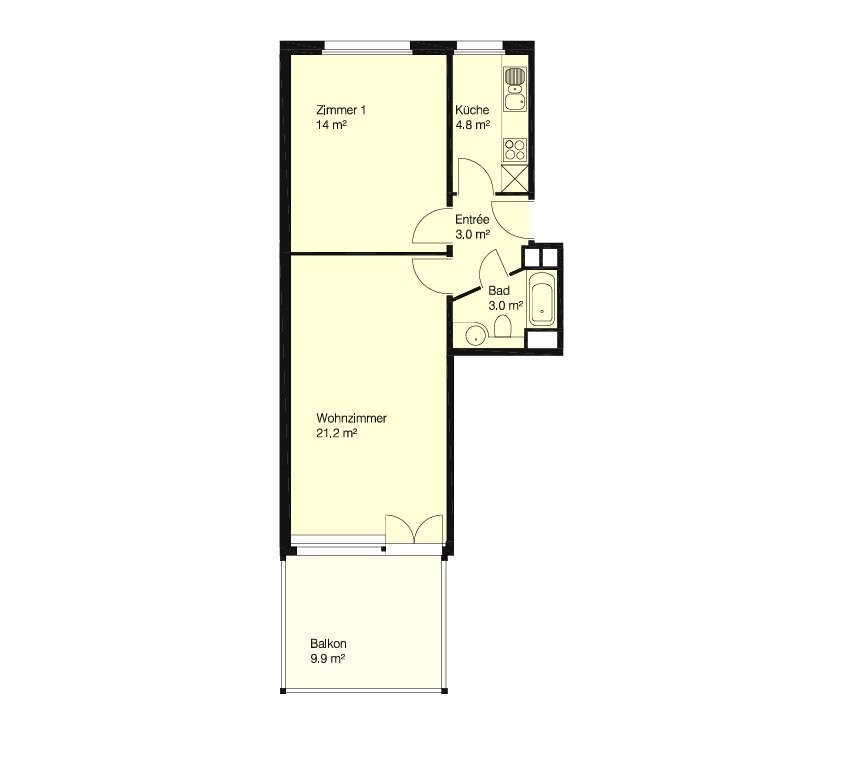 2 rooms apartment