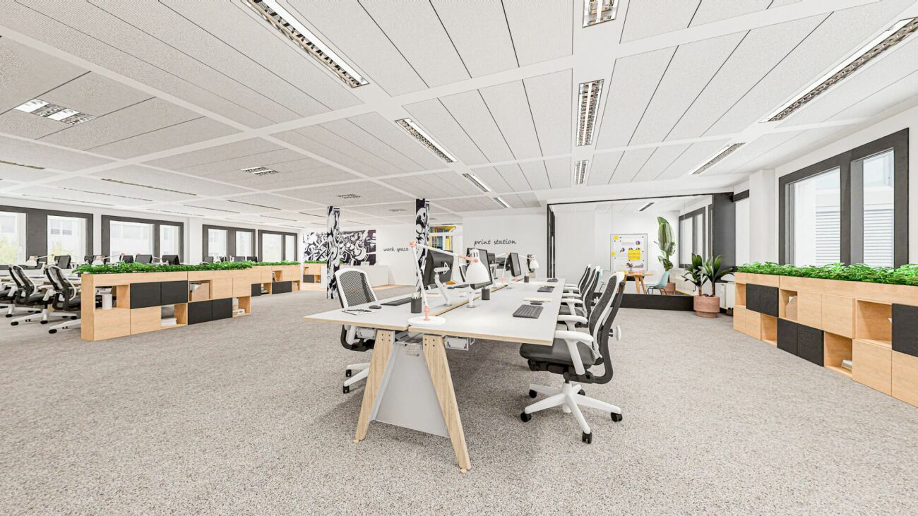 970m² bureau