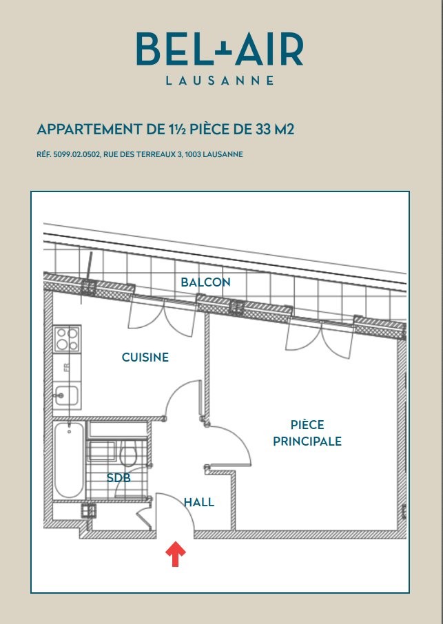 1 ½ rooms apartment, photo 3 of 3