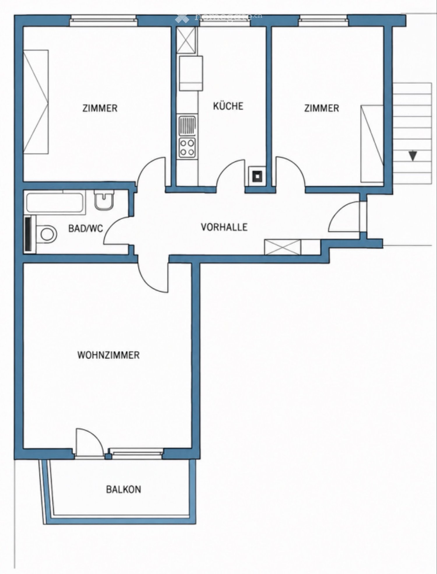3 rooms apartment, photo 2 of 5