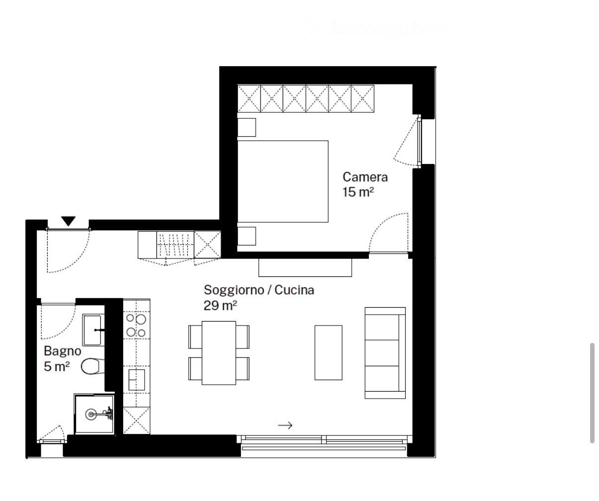 2 ½ pièces appartement