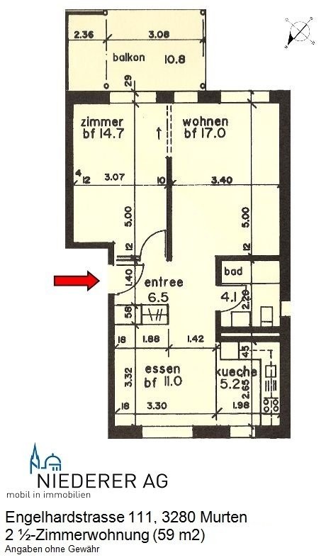 1 ½ rooms apartment