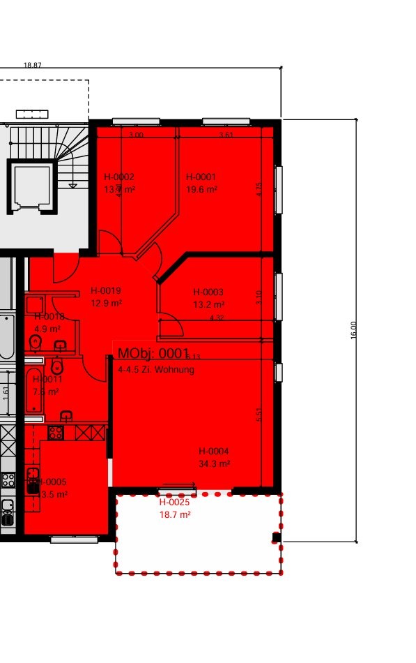 4 ½ rooms apartment