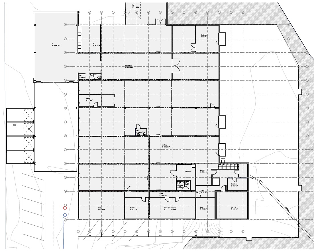 1640m² storage room