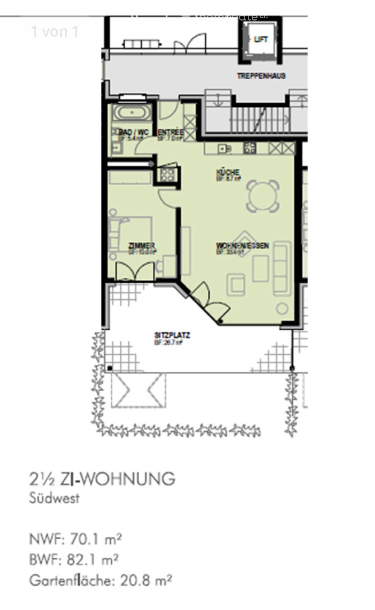 2 rooms apartment, Foto 5 von 5