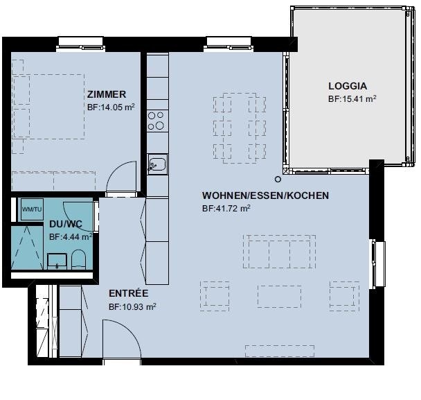 2 ½ rooms apartment
