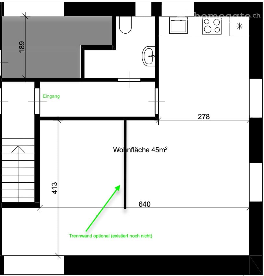 2 ½ rooms apartment