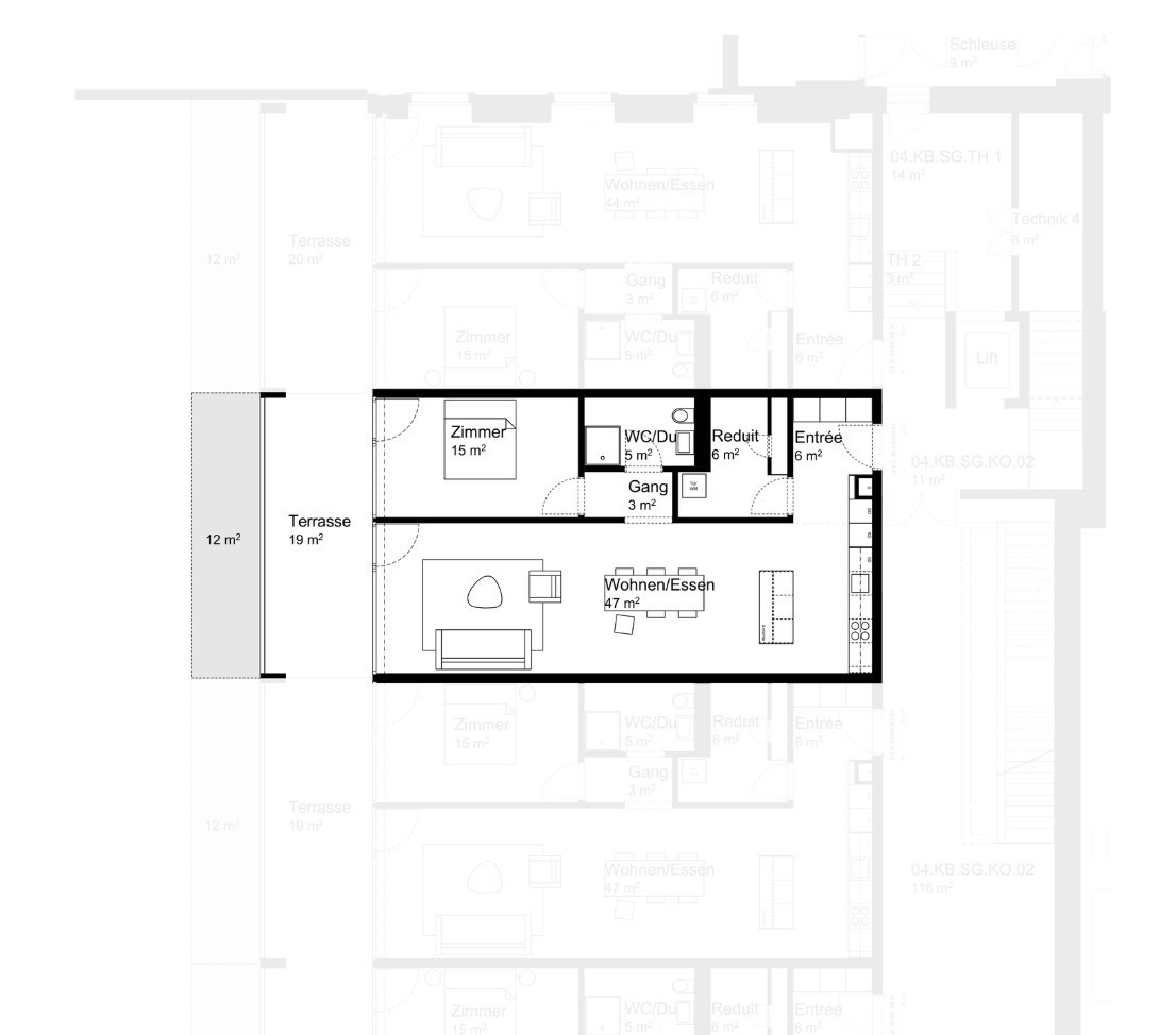Appartement de 2 ½ pièces
