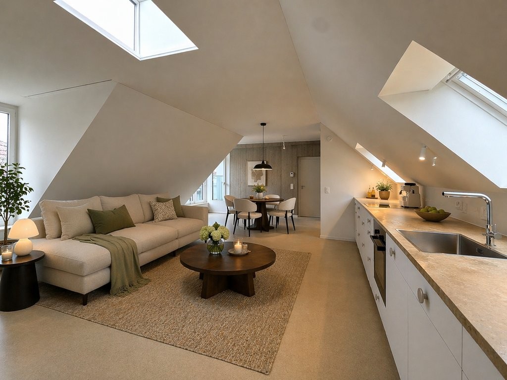 1 ½ pièces appartement au dernier étage