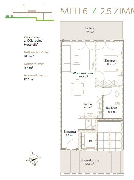 Appartamento di 2 ½ locali, foto 2 di 10