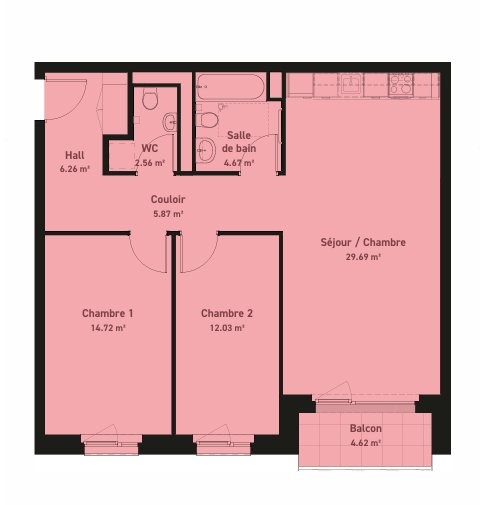2 rooms apartment