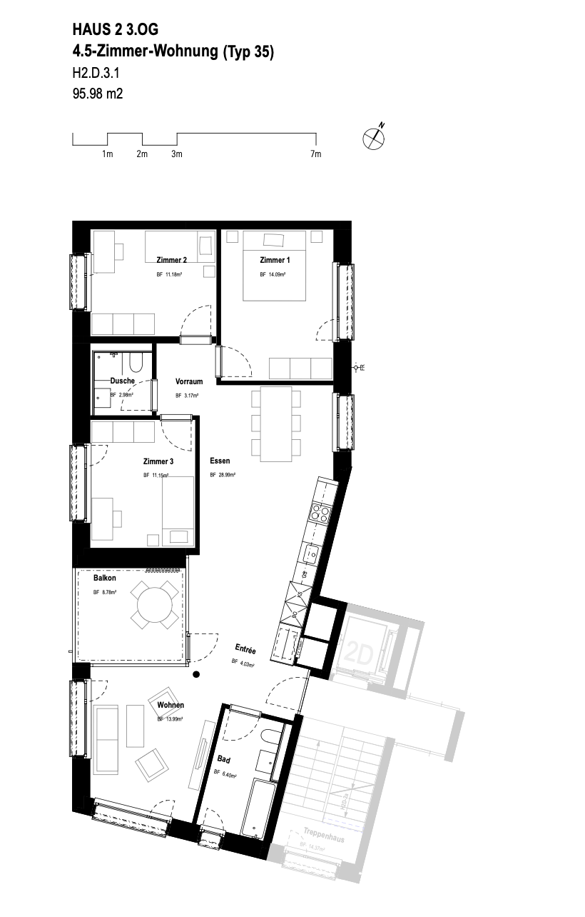 4 ½ pièces appartement