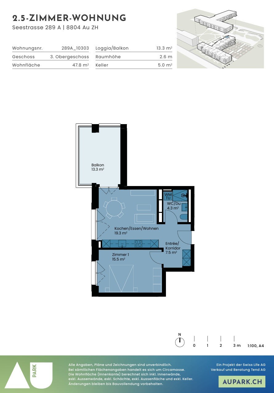 1 ½ room apartment