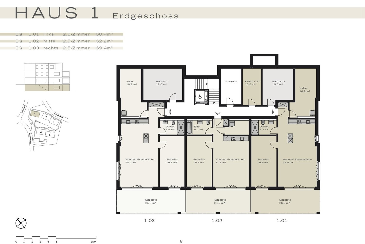 2 ½ pièces appartement