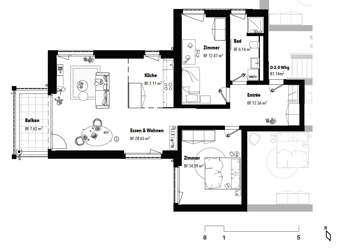 3 ½ Zimmer-Wohnung