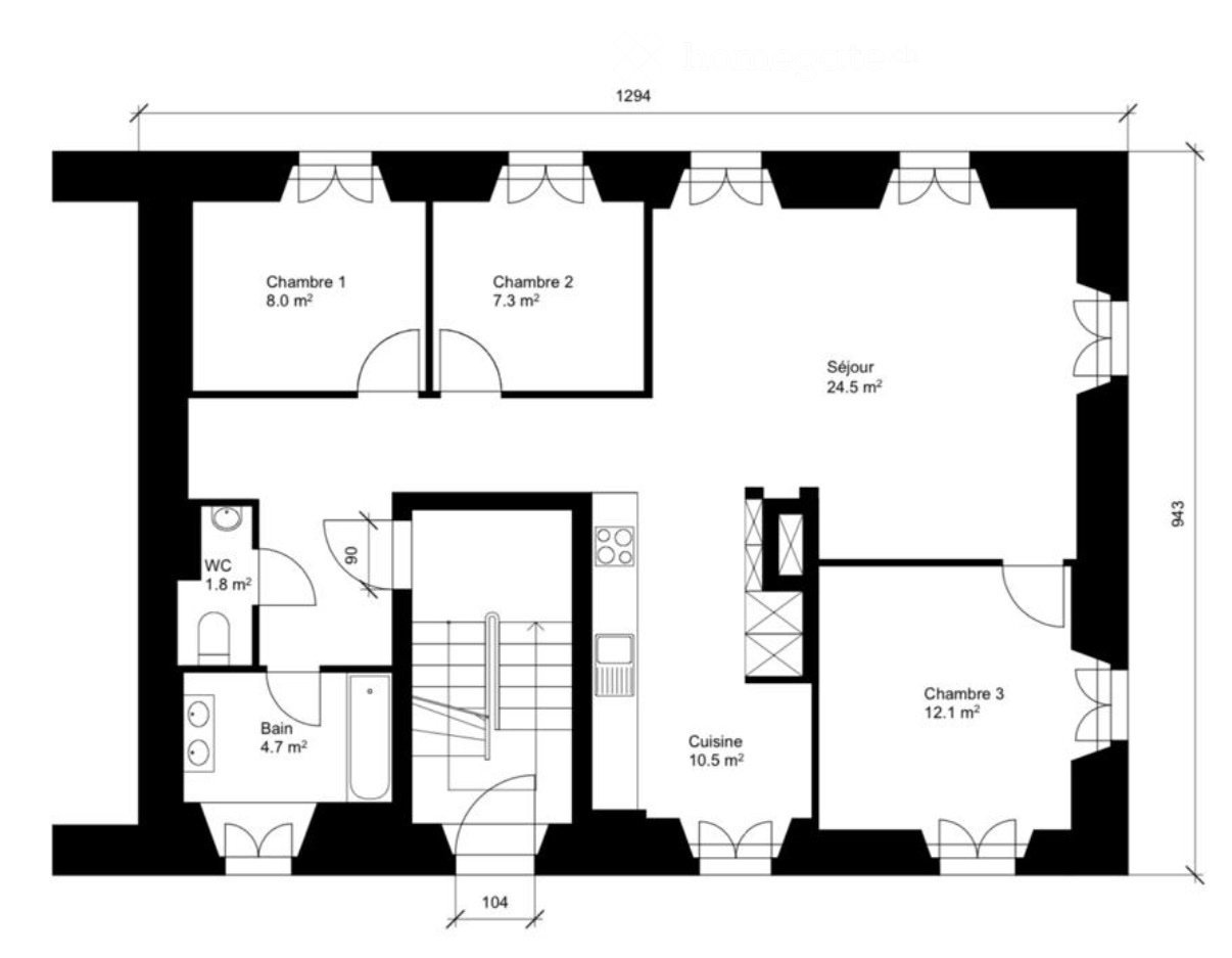 4 rooms apartment