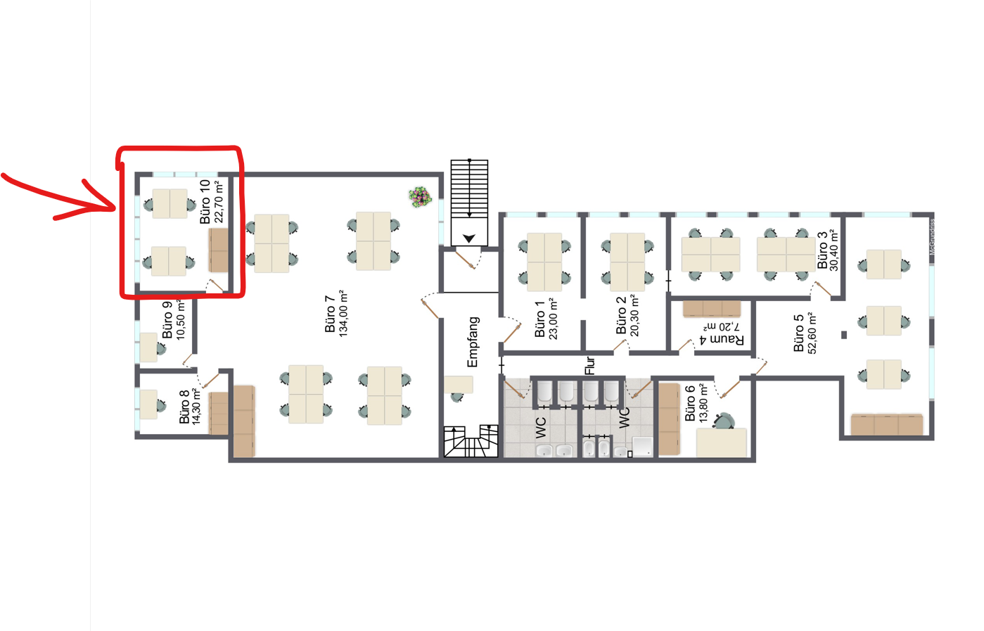 ufficio di 23m²