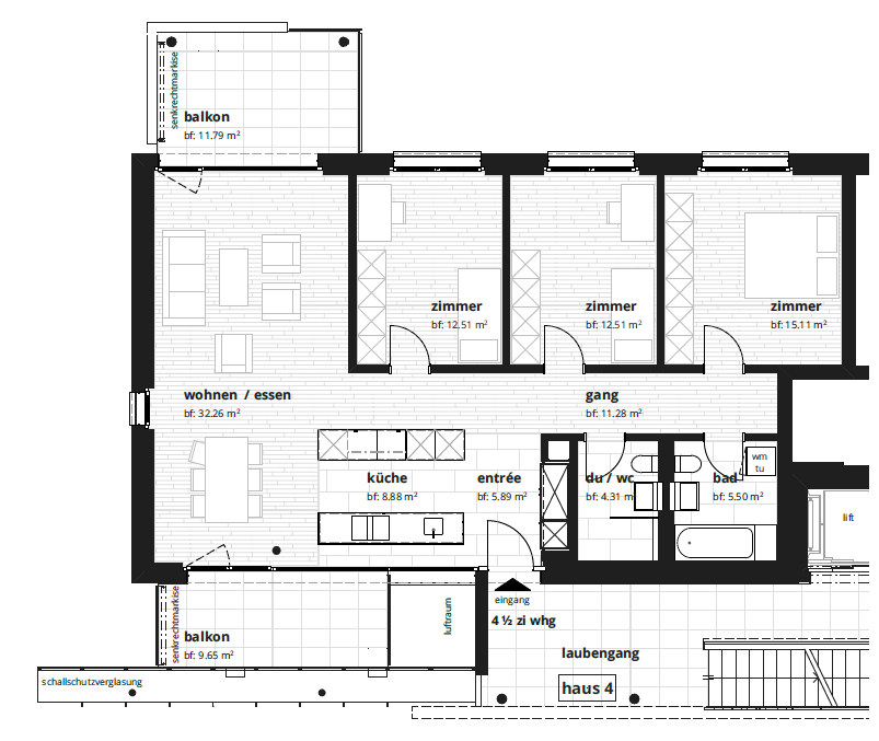 4 ½ rooms apartment, photo 4 of 4