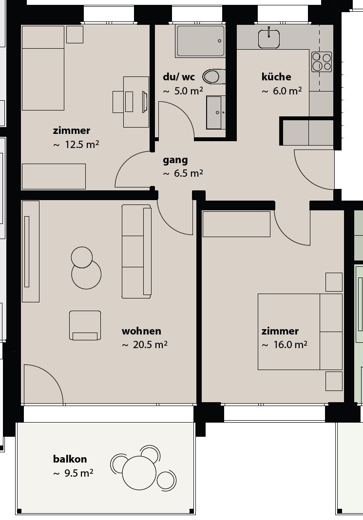 Appartement de 4 ½ pièces