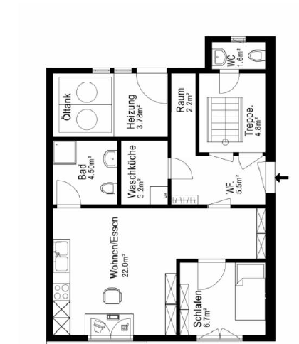 appartement de 2 pièces