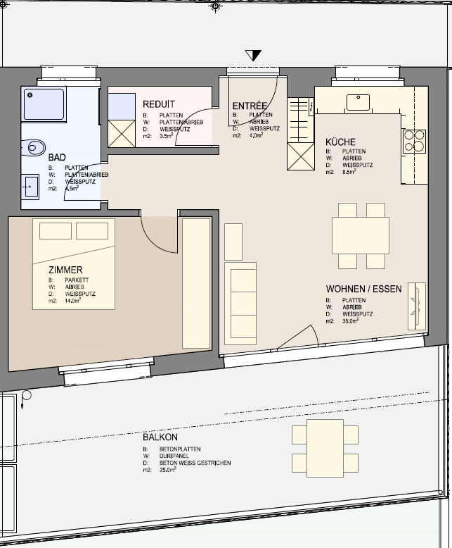 2 ½ rooms apartment