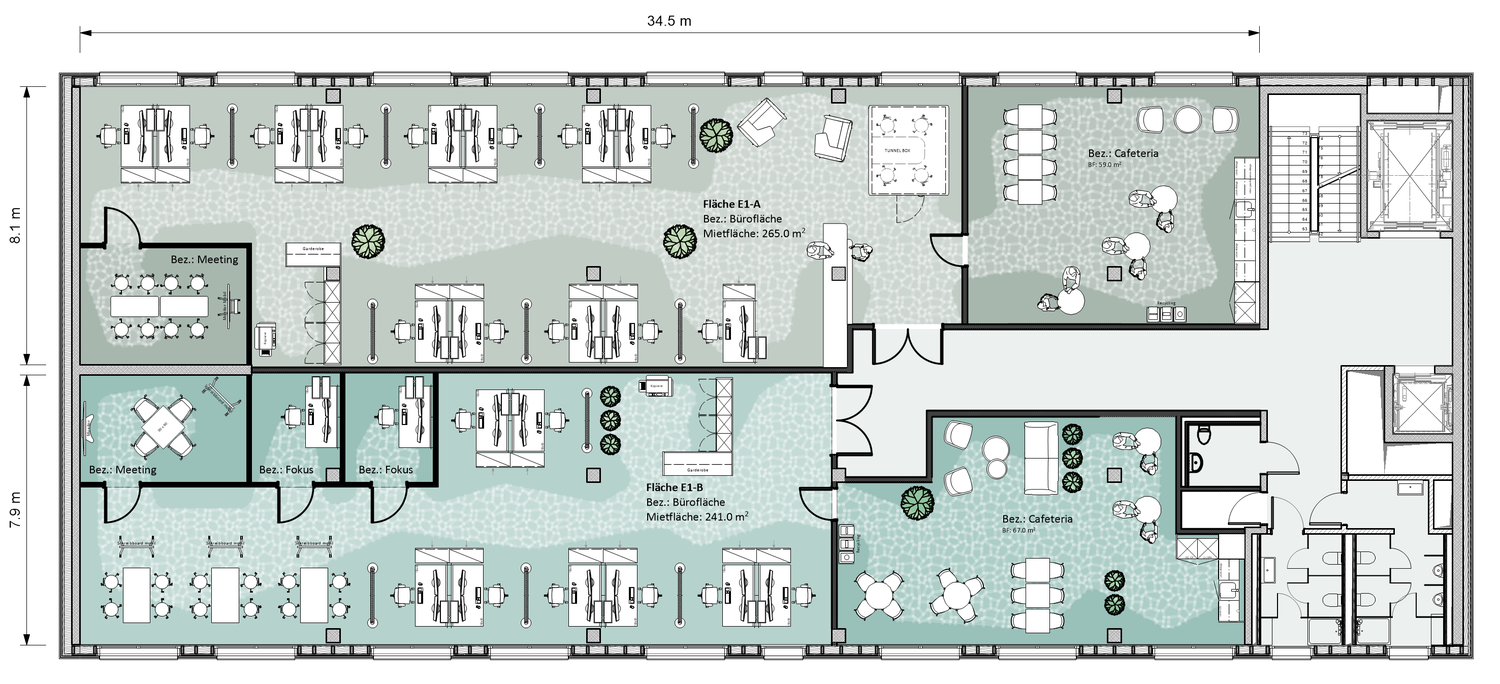 200-500m² commercial