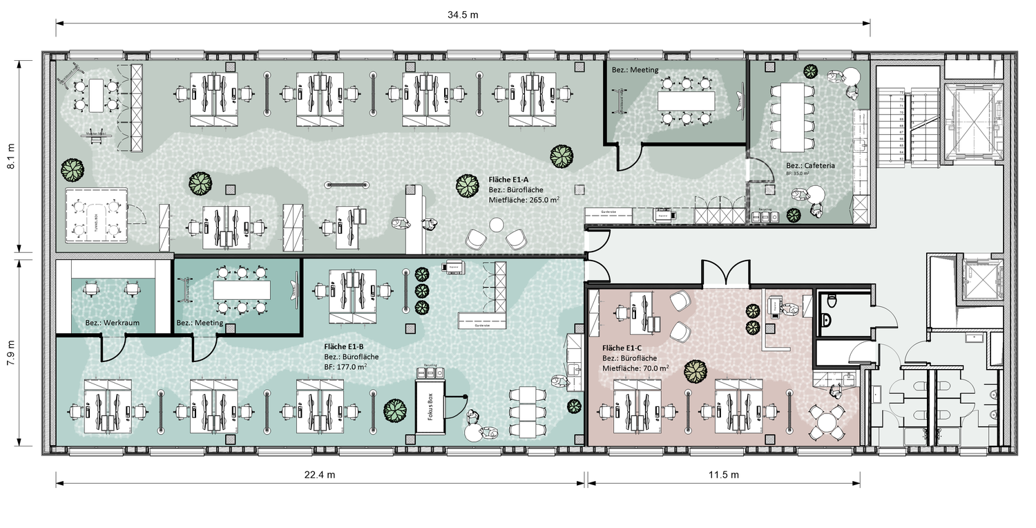 200-500m² commercial