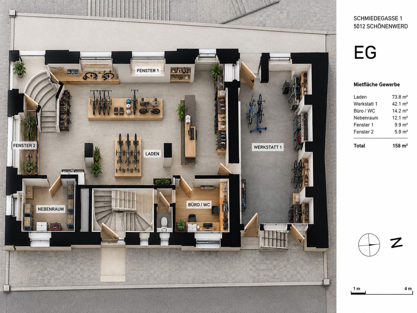 250m² commerciale