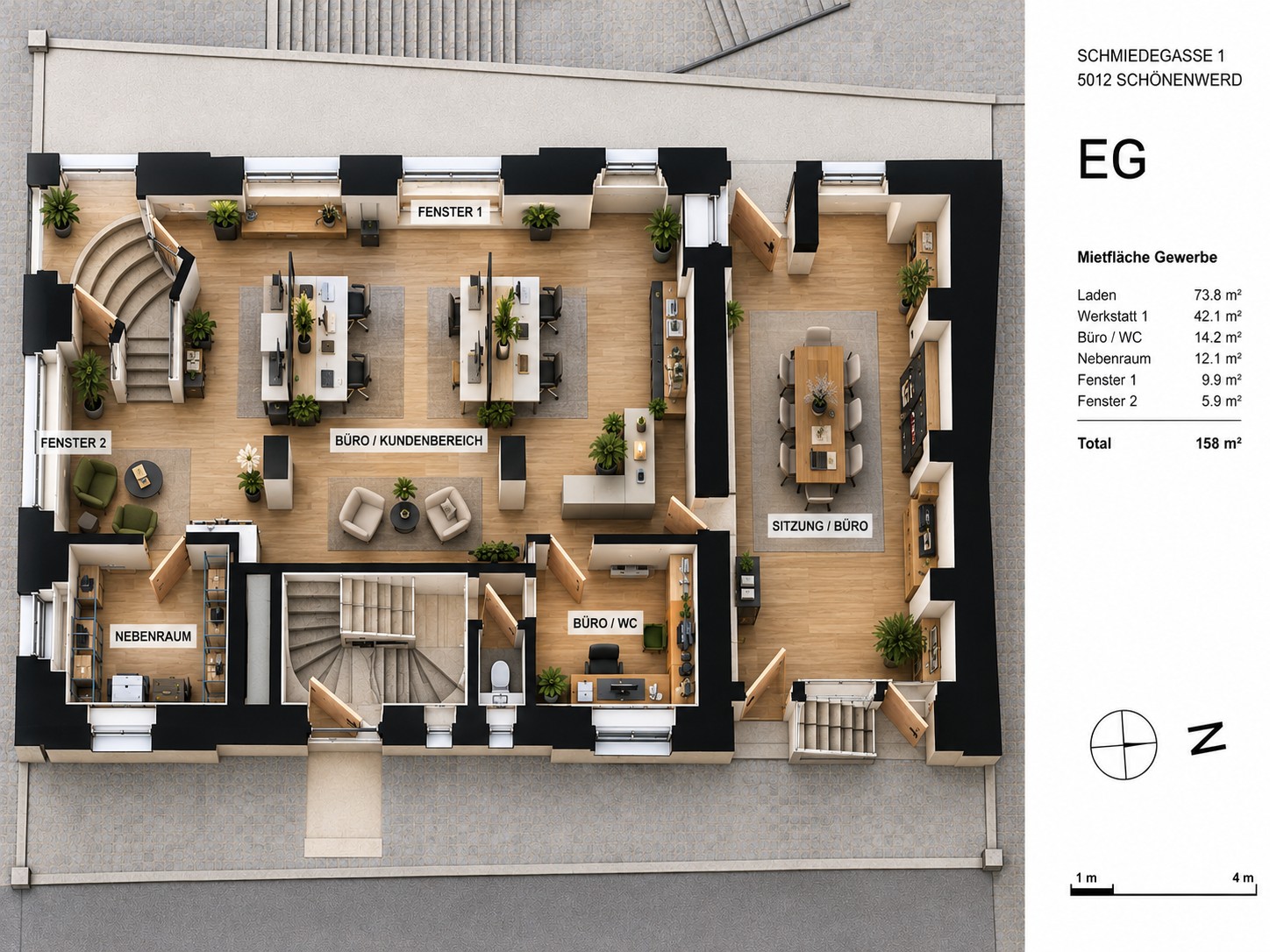 250m² commerciale