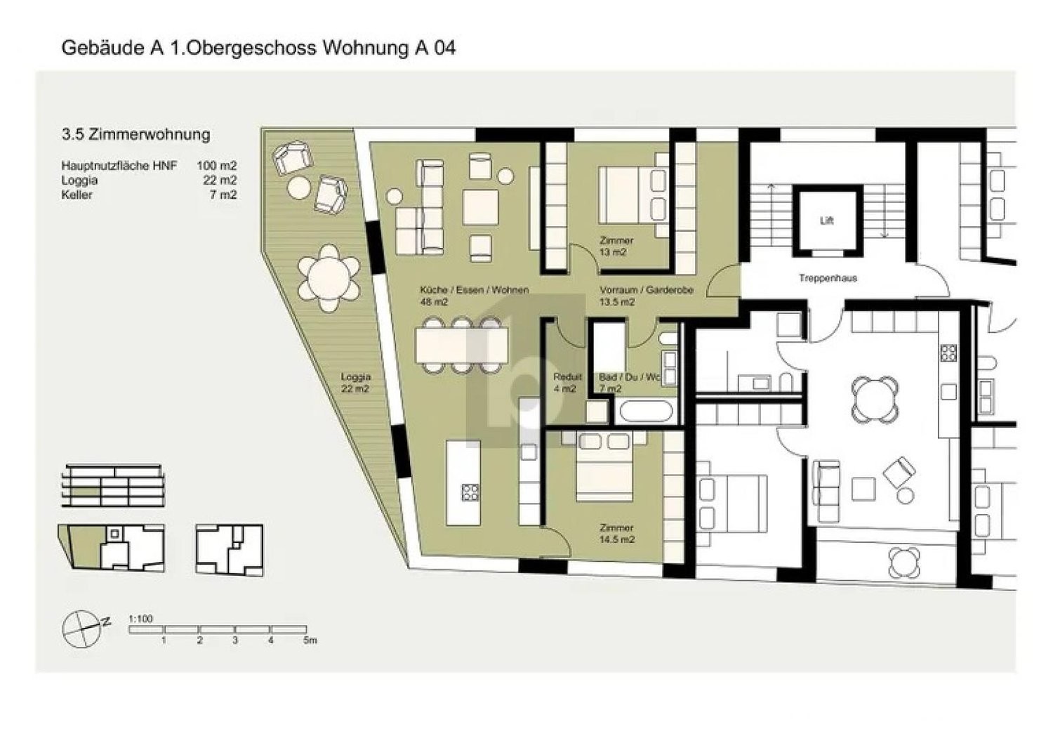 Appartement de 3 ½ pièces