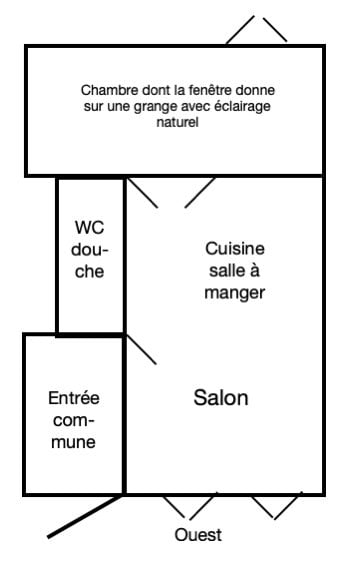 1 ½ rooms apartment