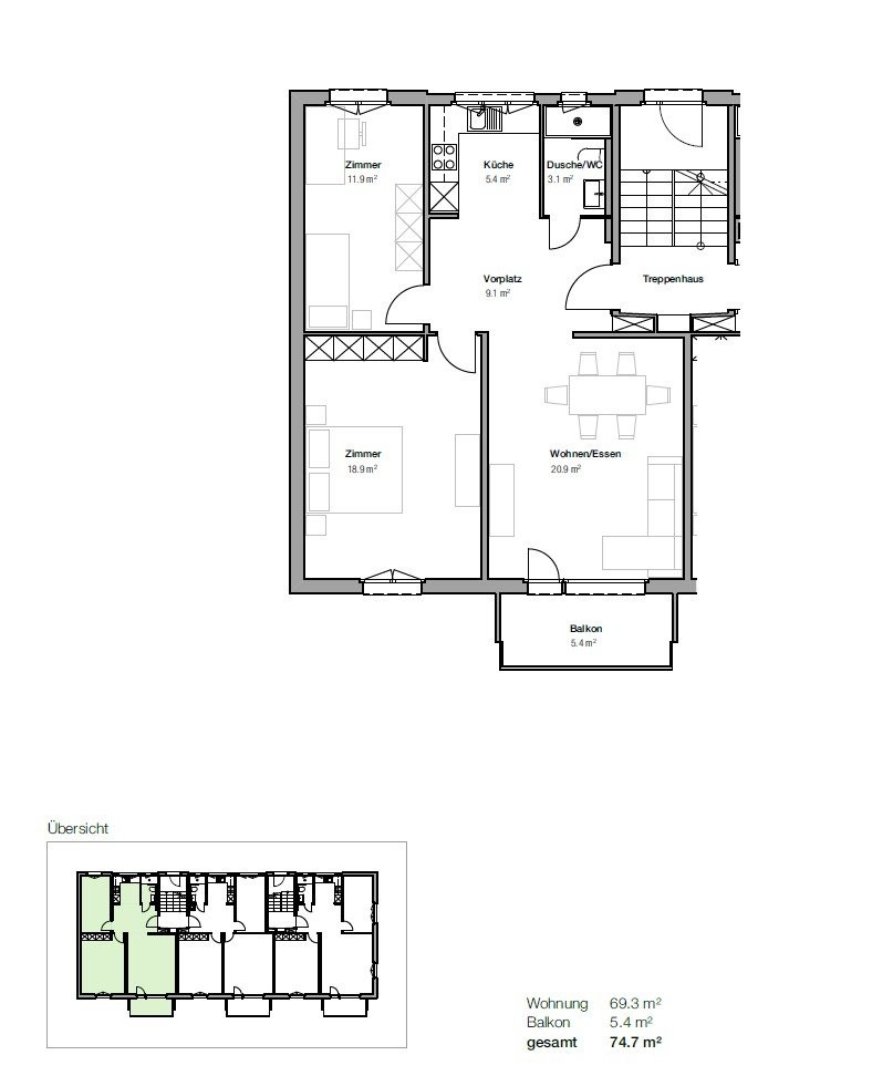 3 ½ rooms apartment, photo 8 of 10