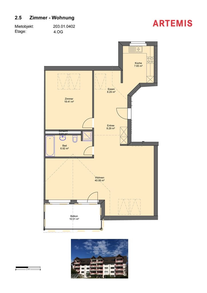Attico di 1 ½ locali