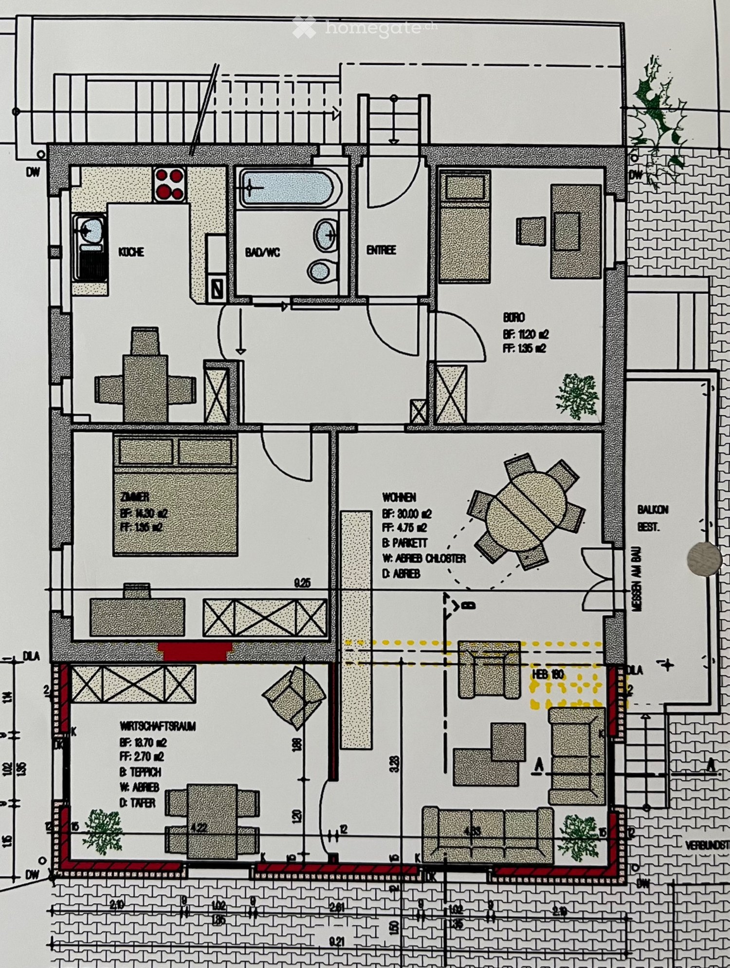3 pièces appartement