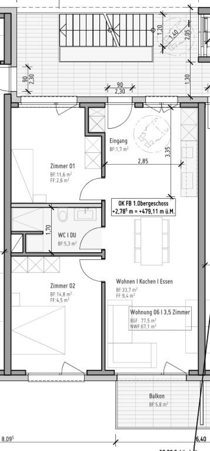 3 ½ pièces appartement, photo 6 sur 6
