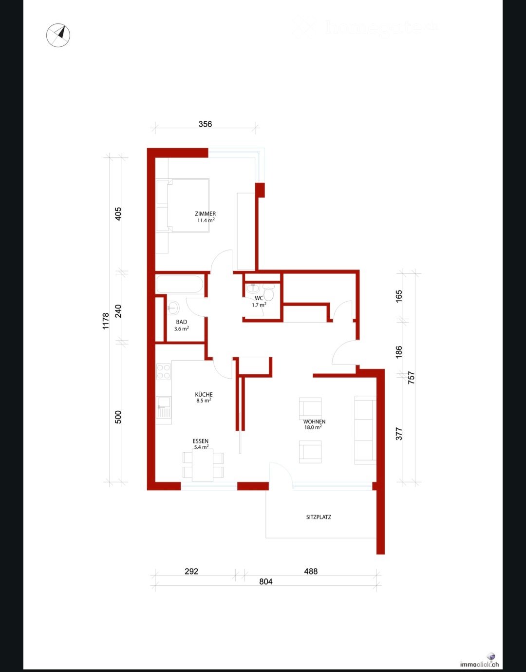 2 ½ rooms apartment, photo 5 of 5