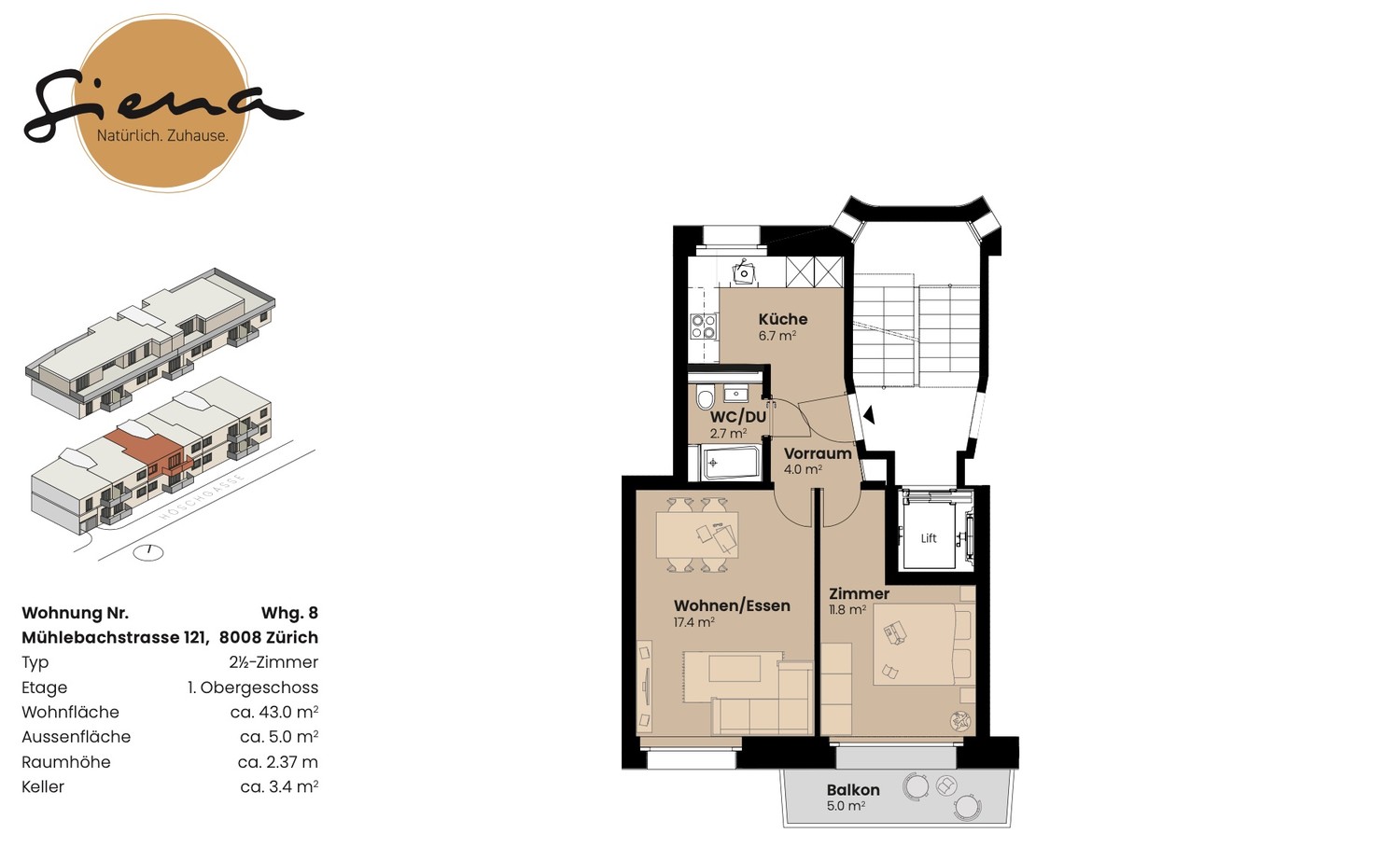 3 ½ rooms apartment