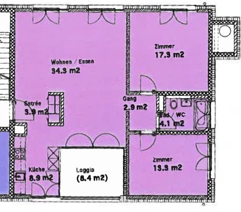 3 ½ rooms apartment